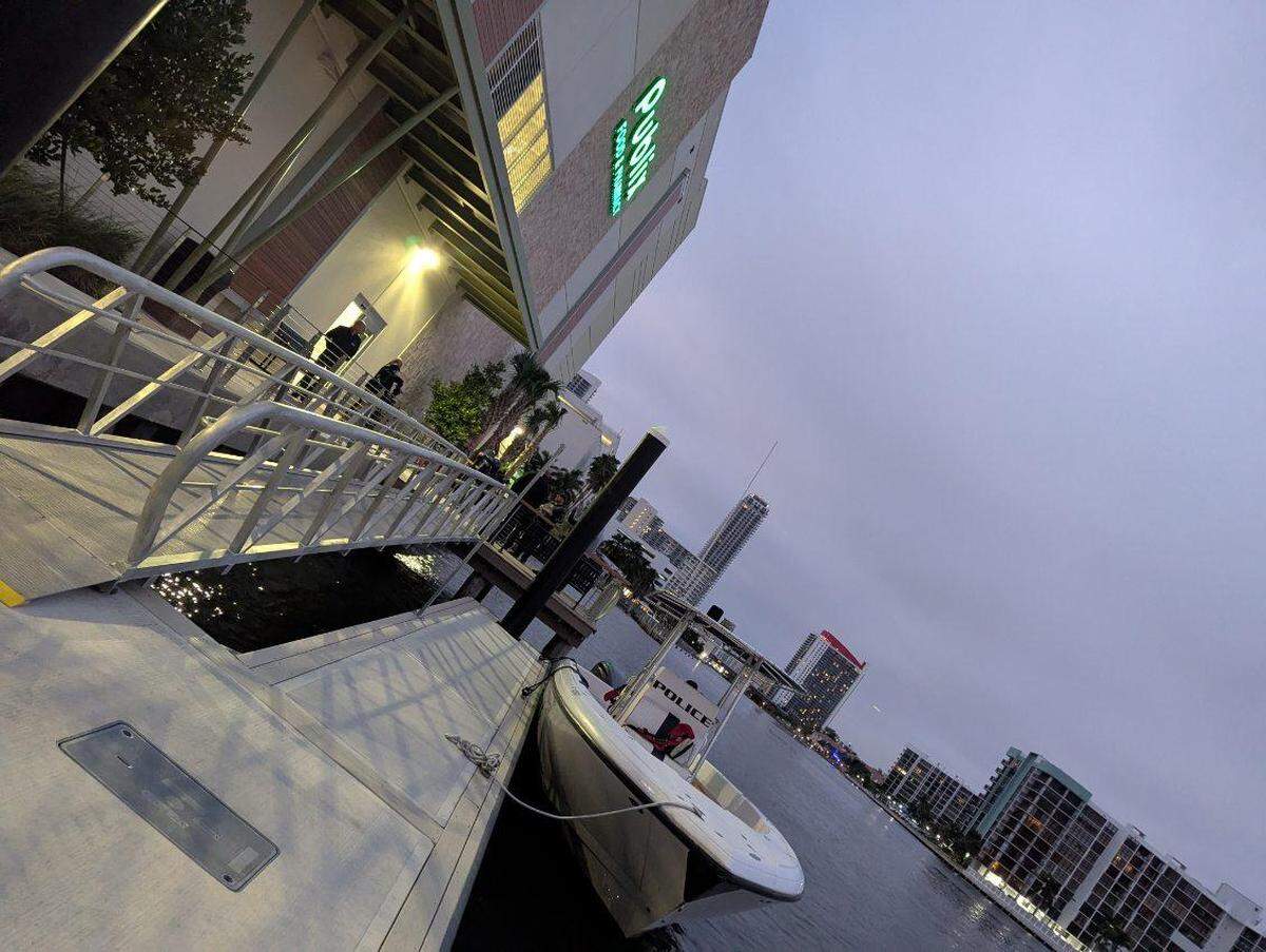 The dock in back of the new waterfront Publix in Hollywood.