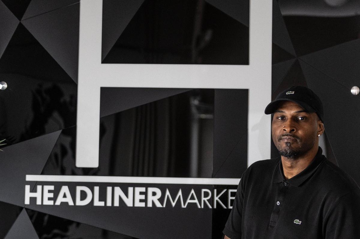 Michael Gardner, CEO-President of Headliner Market Group, the man behind LIV on Sunday, posed in his office in Miami, on Friday, July 28, 2023.
