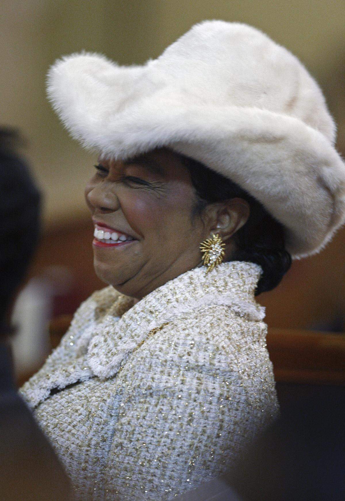 In 2000, Congresswoman-elect Frederica Wilson attends Sunday Mass.