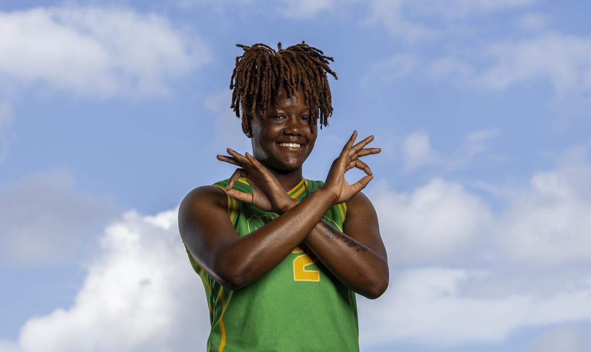 Jaelynn Housey, Nova High School, Basketball. All-Broward players photographed at Brian Piccolo Sports Park on Tuesday, March 31, 2026, in Cooper City, Fla.