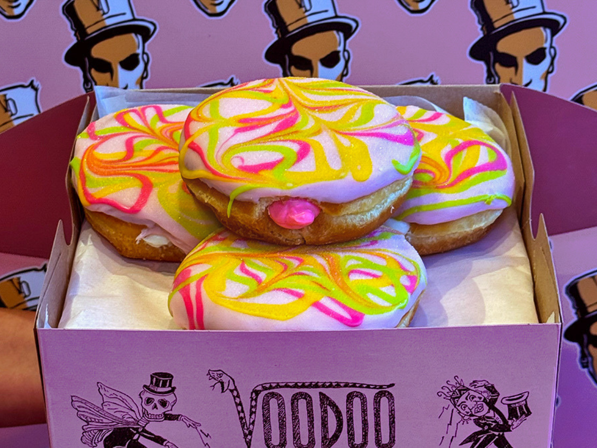 Fate and Fortune doughnut from Voodoo Doughnuts, which is now open in Miami.