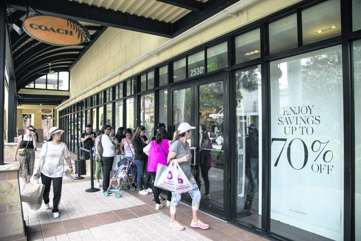 The Colonnade area of Sawgrass Mills is home to luxury shops including Coach.