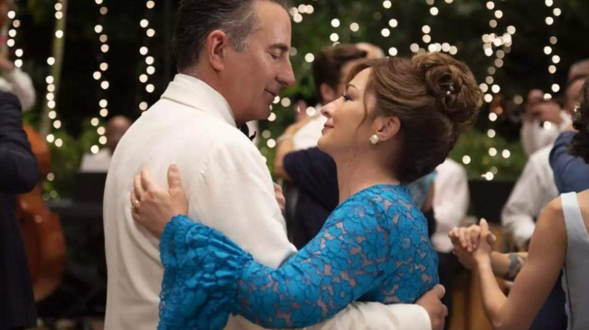 Andy Garcia and Gloria Estefan in ‘a scene from “Father of the Bride’, which was largely filmed in Georgia.