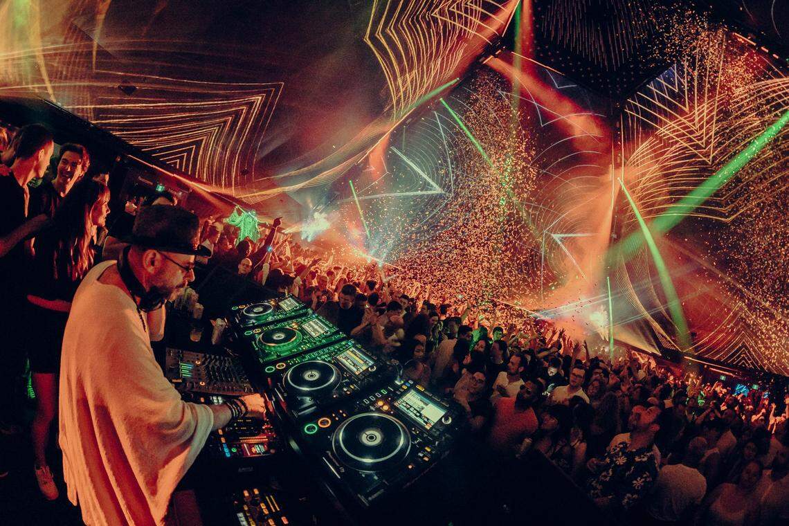 At night, a DJ takes over for PY1 Nights.