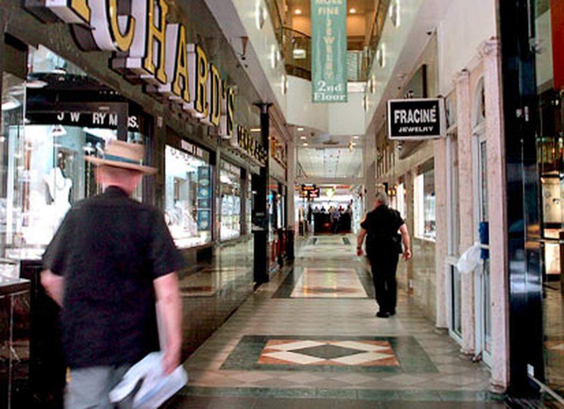 The first floor of the Seybold Building, a Miami landmark and home to many jewelers and jewelry stores.