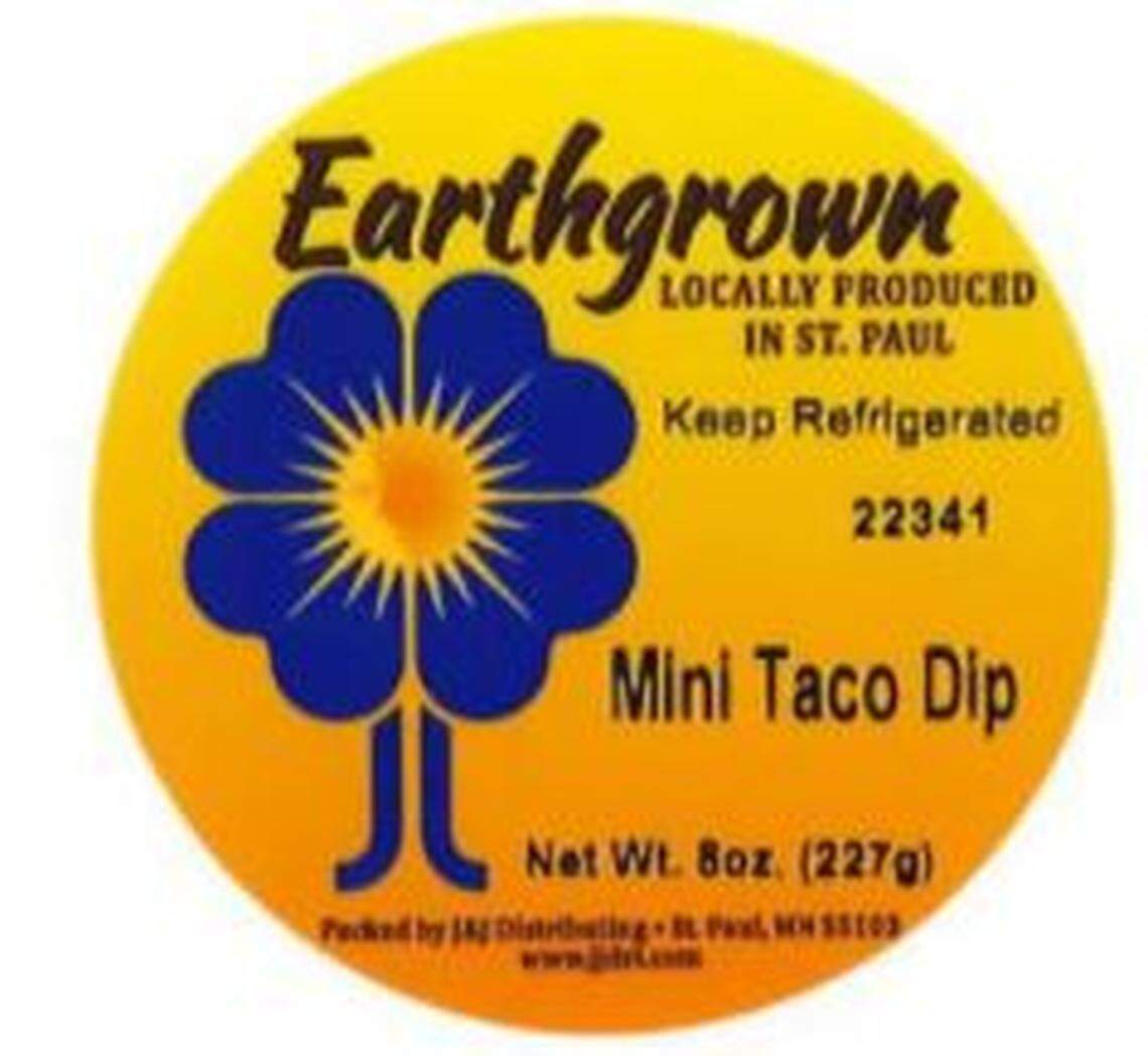 Earthgrown Mini Taco Dip label