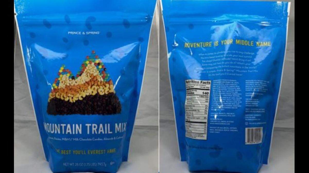Prince & Spring Mountain Trail Mix is one of the products recalled