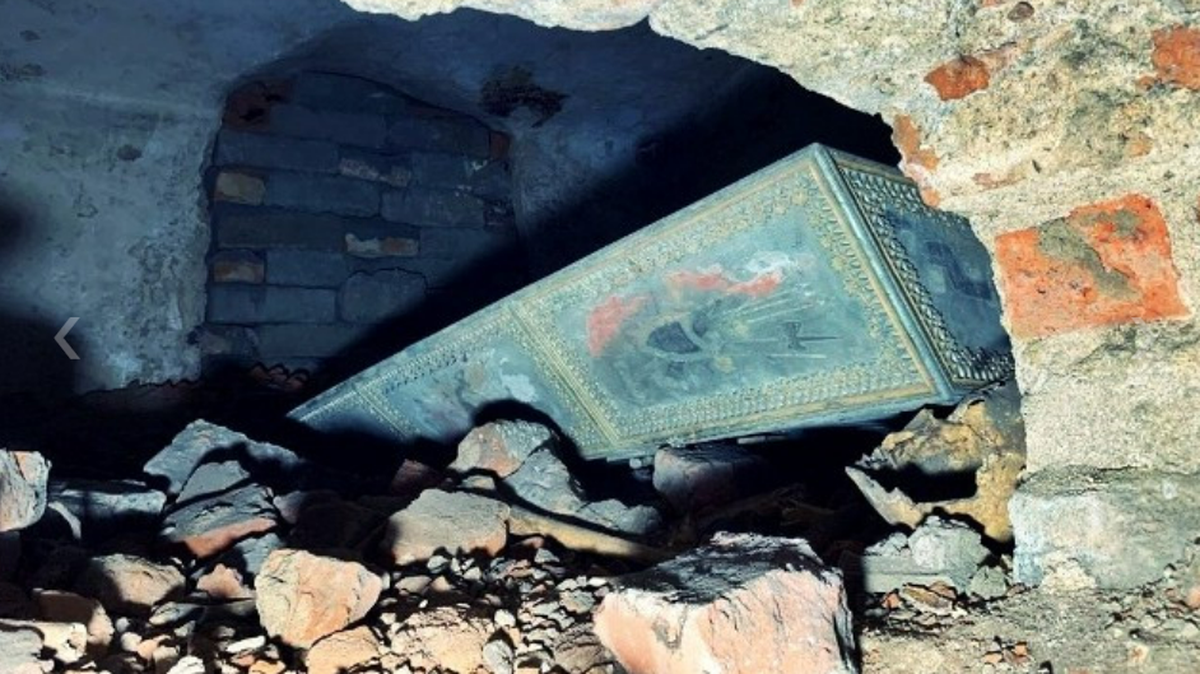A hidden room containing a 17th century coffin was uncovered during renovations of a Polish cathedral, officials said.
