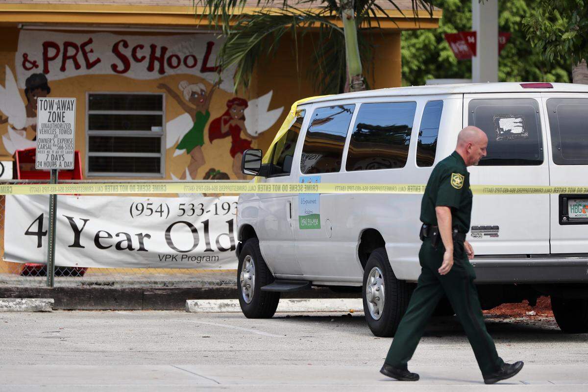 A 2-year-old was found dead in a van outside Ceressa’s Day Care & Preschool in Oakland Park, Florida, on Monday, July 29, 2019.