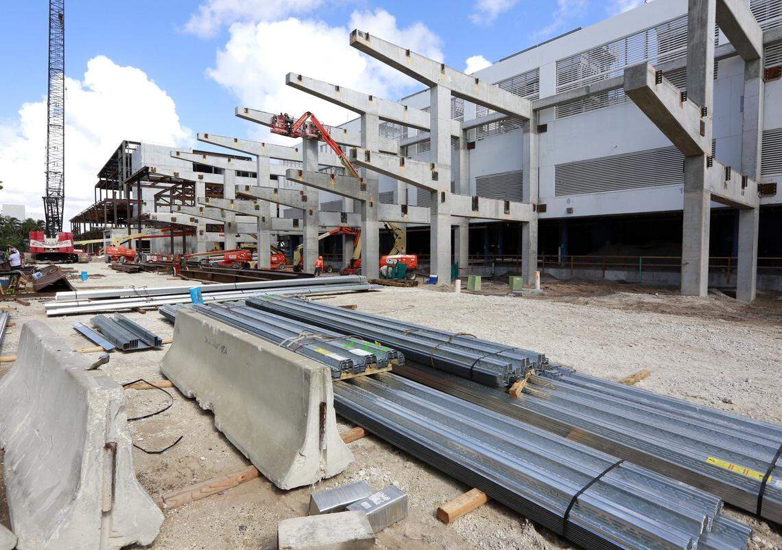 The Miami Beach Convention Center, pictured on August 8, 2017, is currently being remodeled.