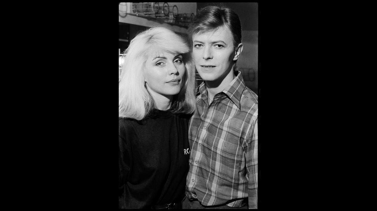Deborah Harry and rock star David Bowie are pictured together in this 1970s image from Chris Stein’s “Me, New York City, and the Punk Scene” photo book, published by Rizzoli New York in 2018.