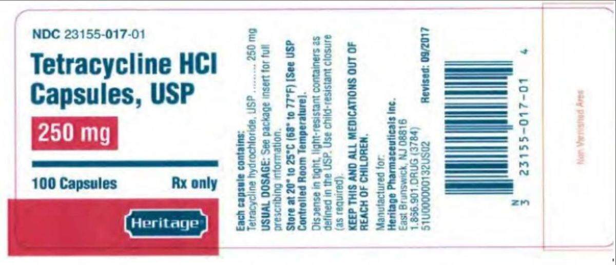 Heritage Tetracycline 250 mg