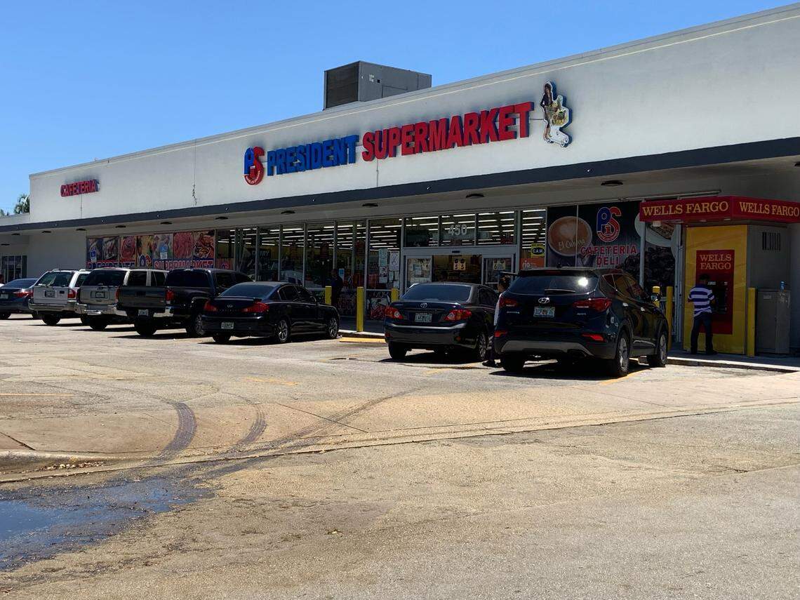 A President Supermarket, at 450 NE 125th St., in North Miami.