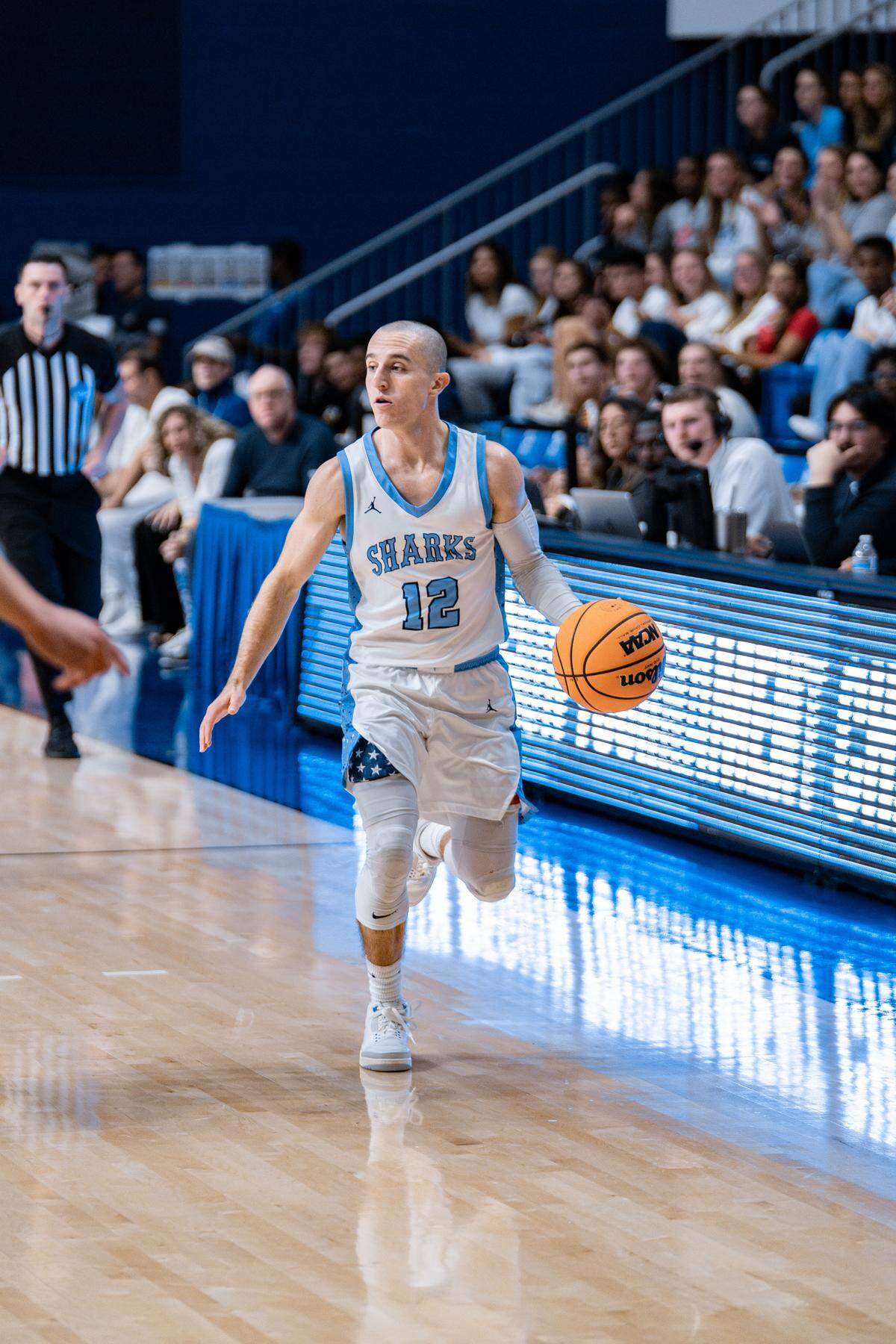 NSU guard Dallas Graziani is one of the returning starters for the Sharks, who are trying to win their third national title in four seasons.
