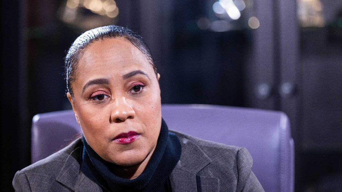 Fani Willis, district attorney for Fulton County, Georgia, shown here in 2022, indicted former President Trump for allegedly participating in a “criminal enterprise.”