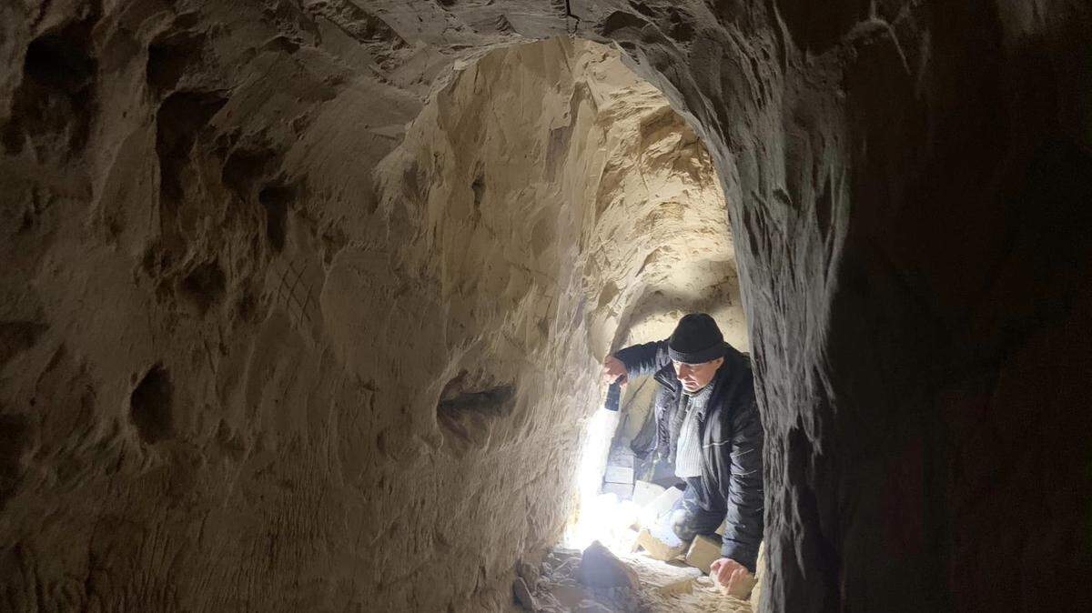 An ancient cave complex containing Viking carvings from the early Kyivan Rus time was discovered behind an abandoned house in central Kyiv.