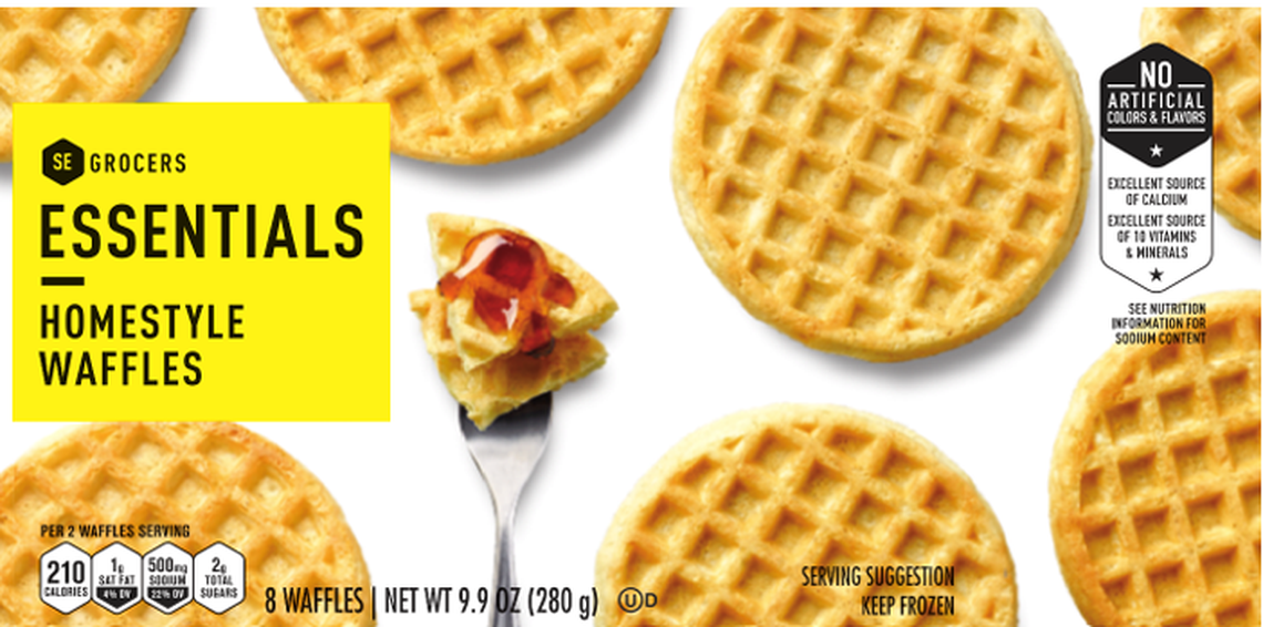 SE Grocers Essentials Homestyle Waffles are part of the recall.