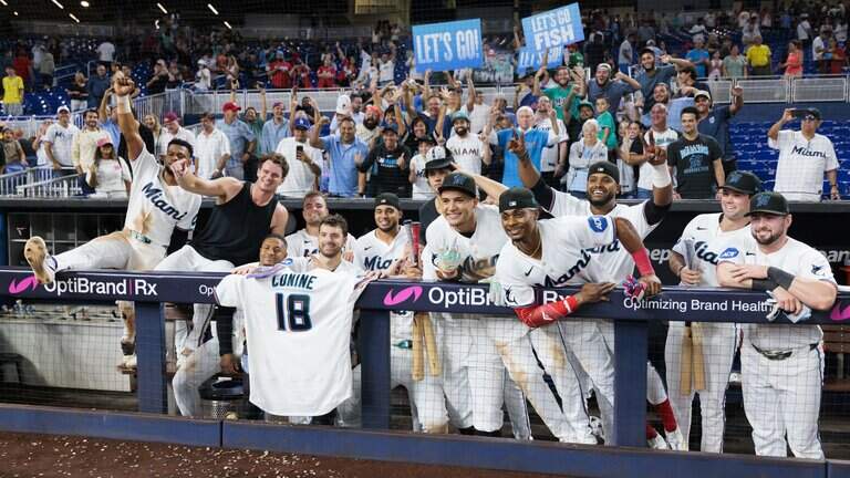 Photo Gallery: Miami Marlins beat Philadelphia Phillies in the ninth to end losing streak