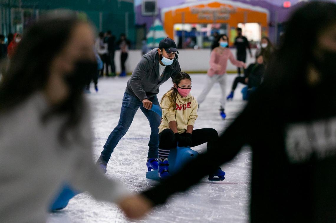 Visitors skate at the Kendall Ice Arena at 10355 Hammocks Blvd. in Kendall on Saturday, May 8, 2021.