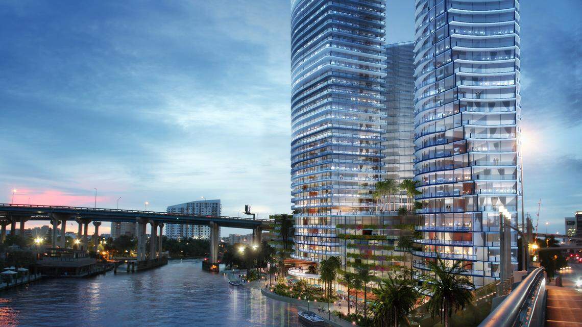 An affiliate of developer Adler Group wants to build a three-tower mixed-use and mixed-income complex on the north bank of the Miami River in downtown. The company wants to lease city-owned land for the project. In return, Adler would build a new administration building for the city’s workforce.