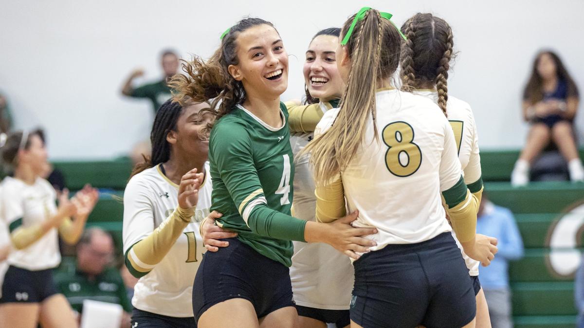 The Westminster Christian volleyball team, seen here in their Region 4-3A final win on Nov. 5, 2019, fell just short of a state championship, losing to Sarasota Cardinal Mooney in five sets.
