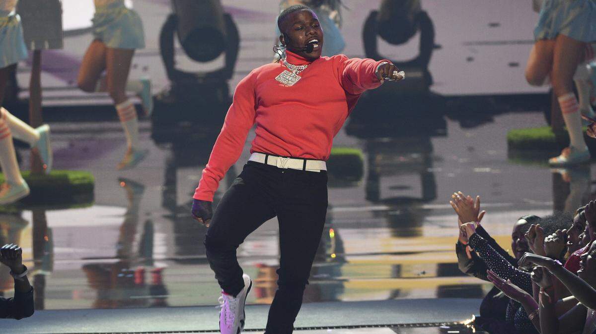 DaBaby performs “Suge” at the BET Awards on June 23, 2019, at the Microsoft Theater in Los Angeles.