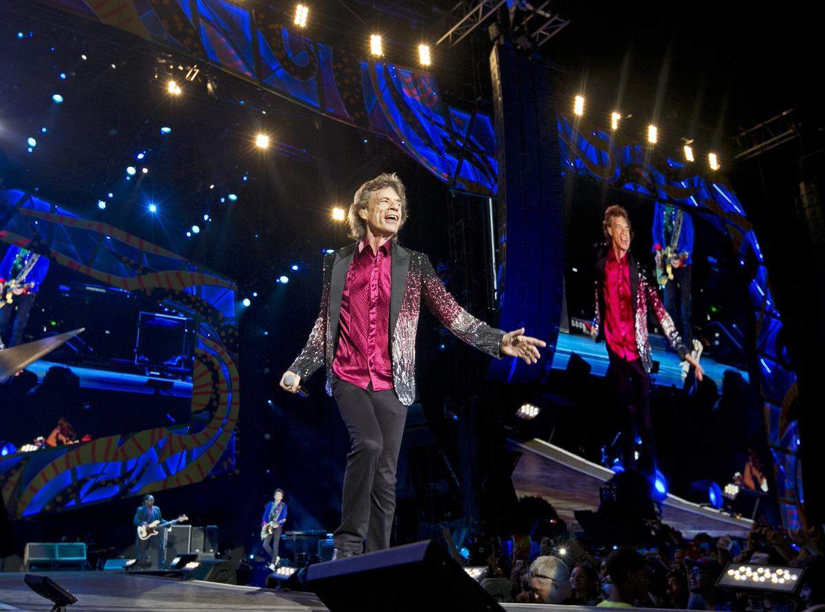 Mick Jagger and the Rolling Stones perform in concert at the Ciudad Deportiva de la Habana in Cuba on Friday, March 25, 2016.