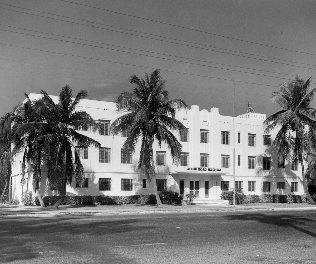 Mount Sinai Hospital of Greater Miami opened in 1947 when it took over Alton Road Hospital in Miami Beach. They operated the 50-bed institution until they moved into the present quarters near 41st Street. This is the original building in 1950 before the new site was developed with today’s tower.