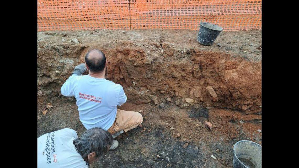 Experts believe the large building collapsed following a fire.