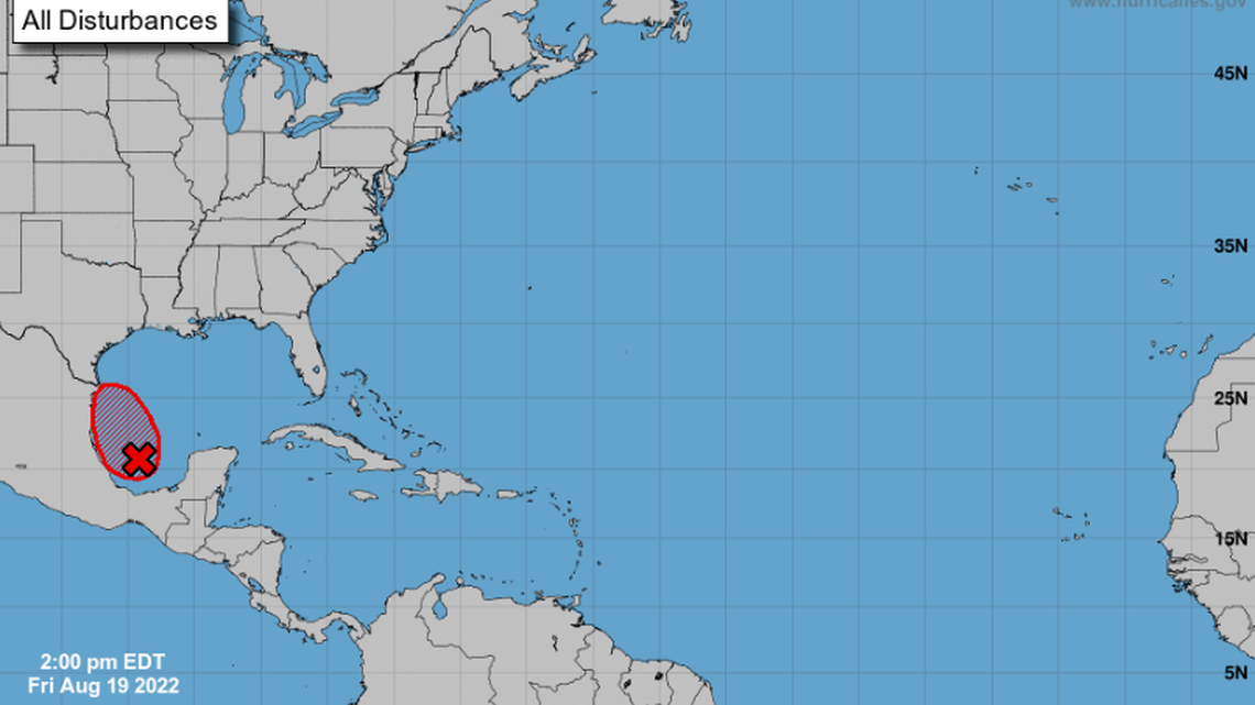 A disturbance in the Gulf of Mexico is becoming better organized and has a high chance of formation, according to the National Hurricane Center.