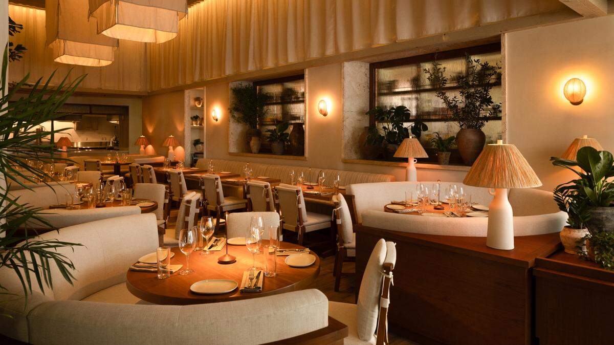 The interior of Aviv at the 1 Hotel South Beach.