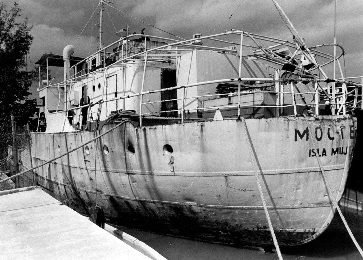 In 1981, the 143-foot freighter Moctezuma tied up at the Miami River and Northwest 13th Street. This boat was seized by Customs.