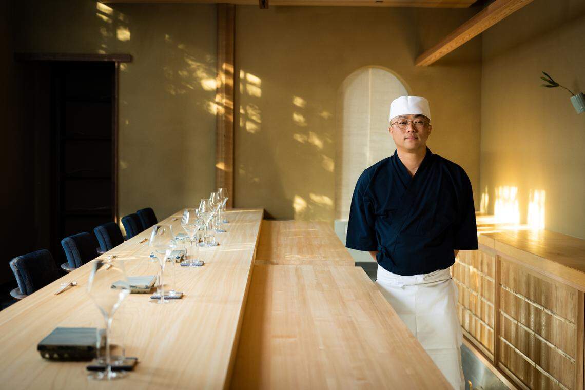 Chef Shingo Akikuni at his Michelin-starred restaurant Shingo, which is participating in Taste the Gables this year.