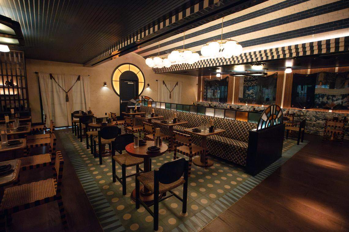 The interior of Double Knot restaurant in Wynwood.