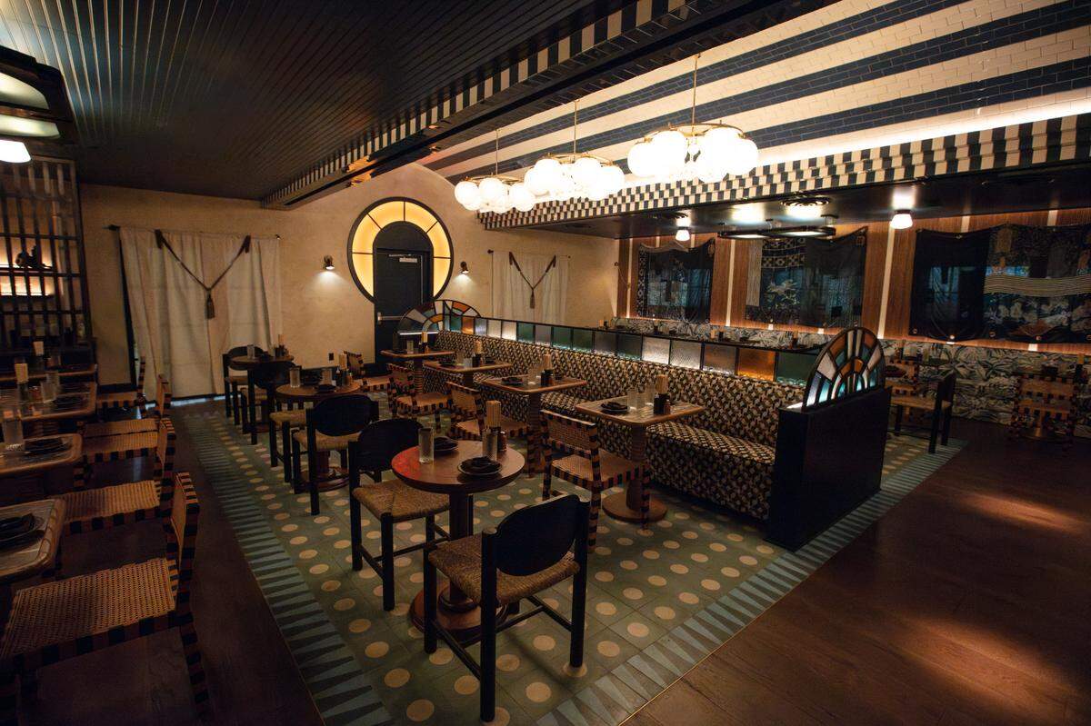 The interior of Double Knot restaurant in Wynwood.
