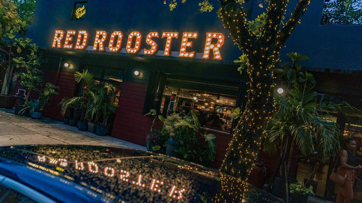 View of the Red Rooster restaurant located in the heart of Miami's historic Overtown neighborhood, on Friday, March 13, 2026.