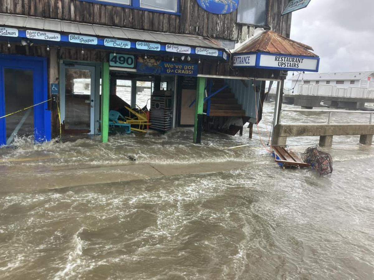 Cedar Key was slammed with several feet of storm surge Wednesday morning as Category 3 Hurricane Idalia made landfall just to the north.