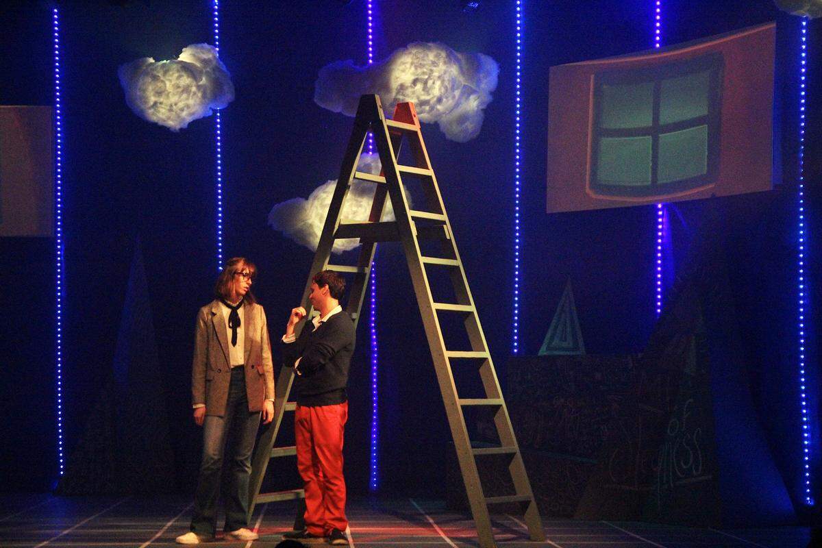 Katie Duerr’s Agnes has another fraught encounter with Adam D. Crain as her boyfriend Miles in Area Stage’s “She Kills Monsters.”