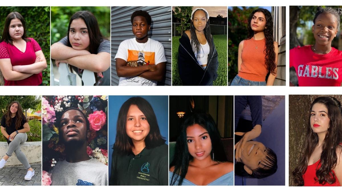 From left, top row: Sofia Pabon, Isabella Pabon, Guymael Cesaire, Mickella Jean-Baptiste, Maria Garcia and Christy Concepcion. Bottom row: Sofia Bronstein, Elijah Mocombe, Ariane Guenther, Arthy Suresh, Janell Mullings and Aniela Lopez.