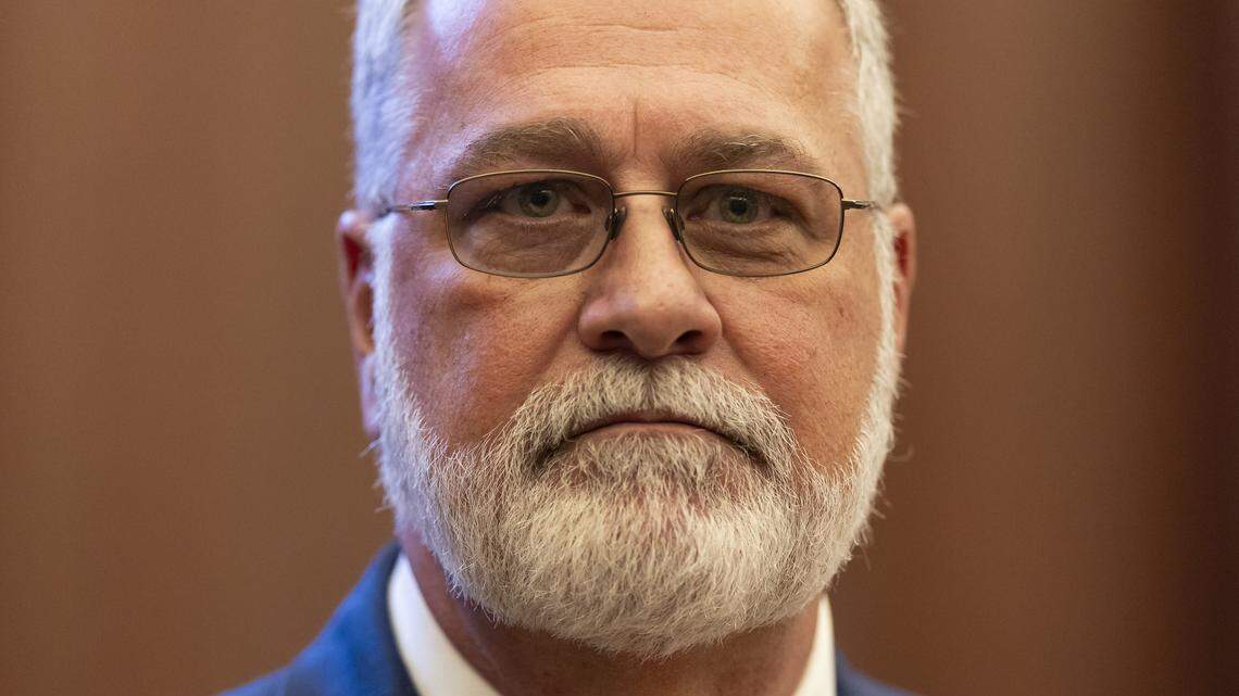 Florida Senate President Ben Albritton, R-Wauchula, speaks with the media during the first day of the legislative session at the Florida State Capitol on Tuesday, Jan. 13, 2026, in Tallahassee, Fla.