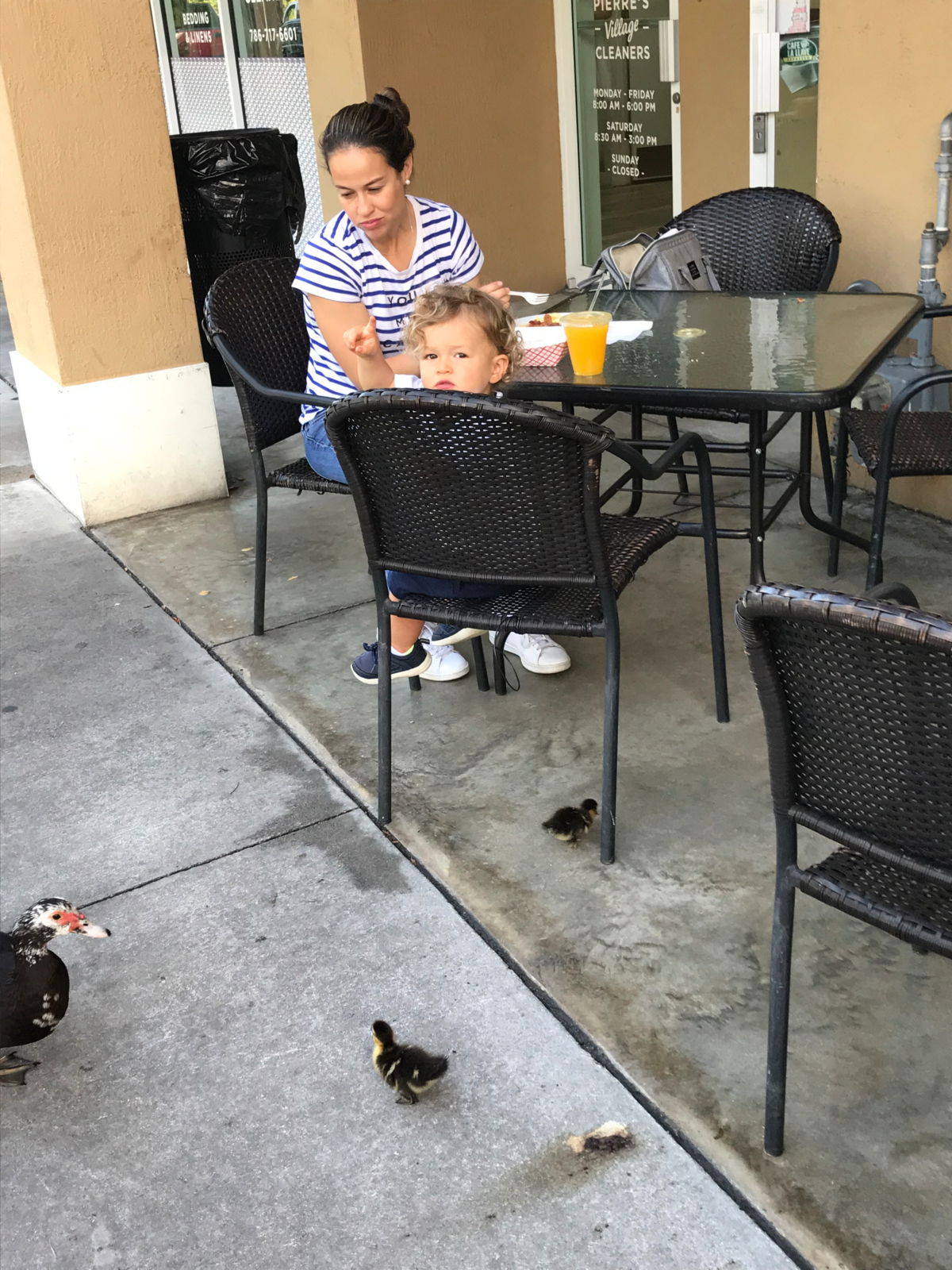 Melanie Galarce and her son Nathaniel don’t want the ducks to disappear in Miami Springs. Galarce says her son loves seeing them when they go out for breakfast or walk around in the mornings.
