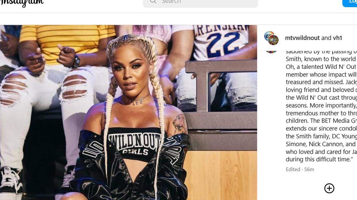 Jacky Oh, a former cast member of Nick Cannon’s show “Wild ‘N Out,” has died at the age of 32./Instagram