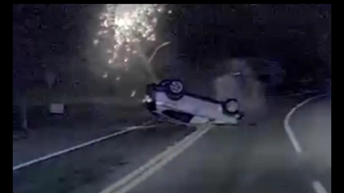 Officer Joshua Barber was patrolling Route 28 in West Yarmouth, Massachusetts,&nbsp; when the crash happened Thursday, July 18, the Yarmouth Police Department reported in a Facebook post.