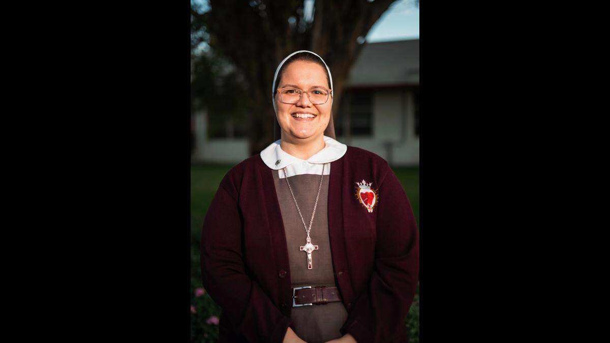 Sister Evelyn Montes de Oca, 31, who is part of the Religious Institute of the Servants of the Pierced Hearts of Jesus and Mary, is the director of ministry programs and associate director of campus ministry at St. Thomas University in Miami Gardens.
