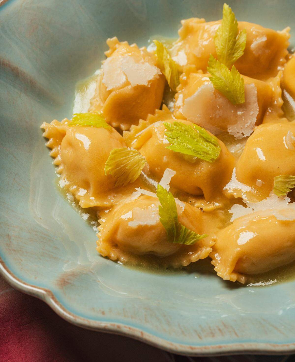 Los agnolotti en Casadonna en Edgewater.