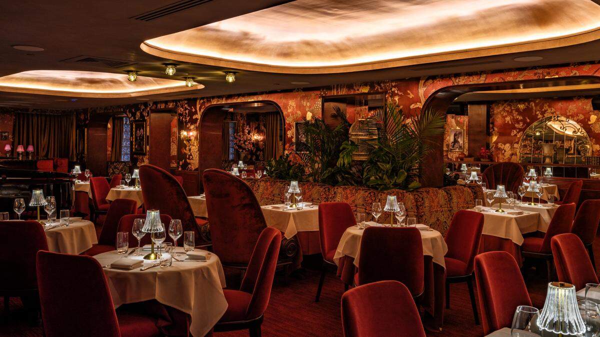 The upstairs dining room at La Grande Boucherie restaurant in Miami Beach.