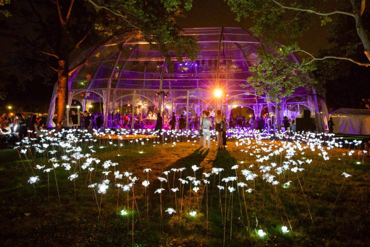 Maison St-Germain’s garden installation at Faena.