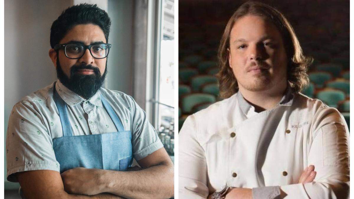 Niven Patel, left, and Brad Kilgore are among several semifinalists for the 2019 James Beard Foundation awards, announced Feb. 27.