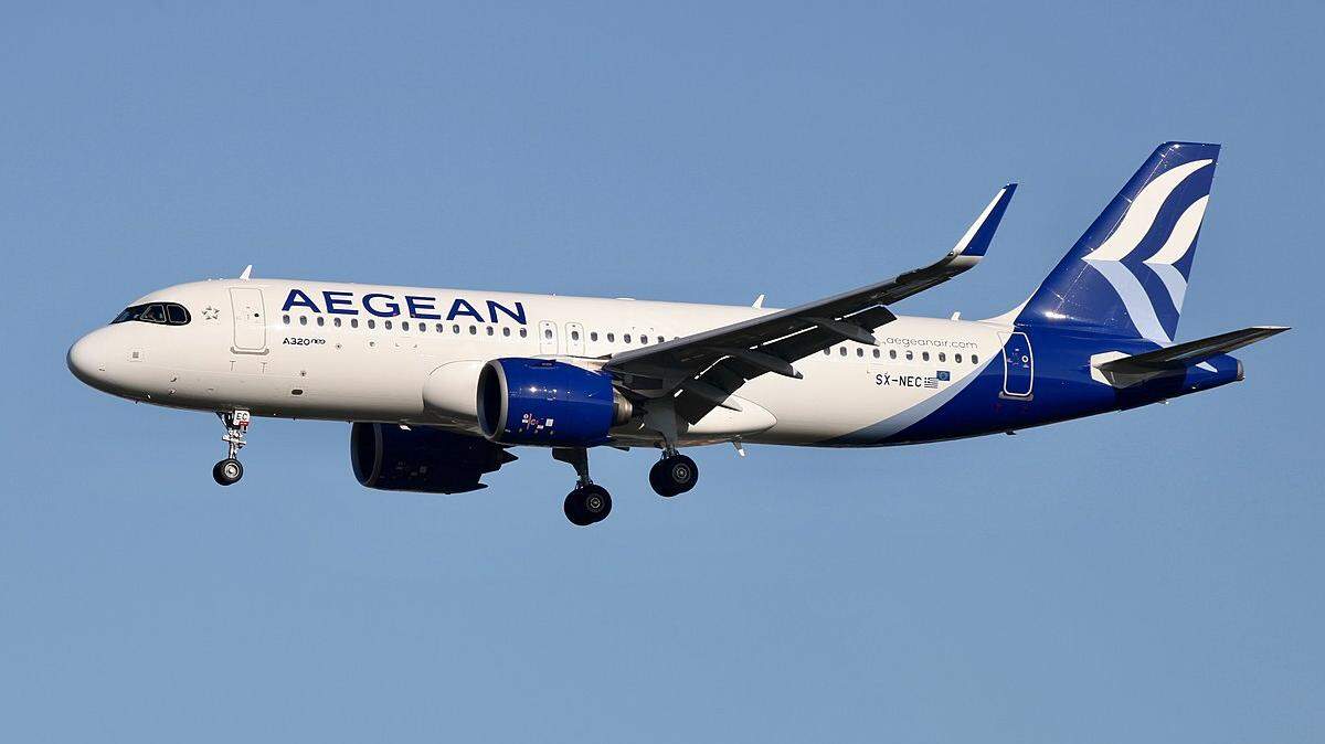 An Aegean Airlines jet.