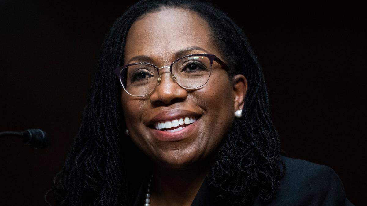 La jueza Ketanji Brown Jackson en la audiencia de la Comisión Judicial del Senado sobre las nominaciones judiciales pendientes, el 28 de abril de 2021, en el Capitolio en Washington.
